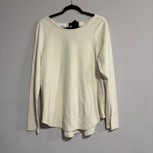 Elegant Women's Cream Long Sleeve Top